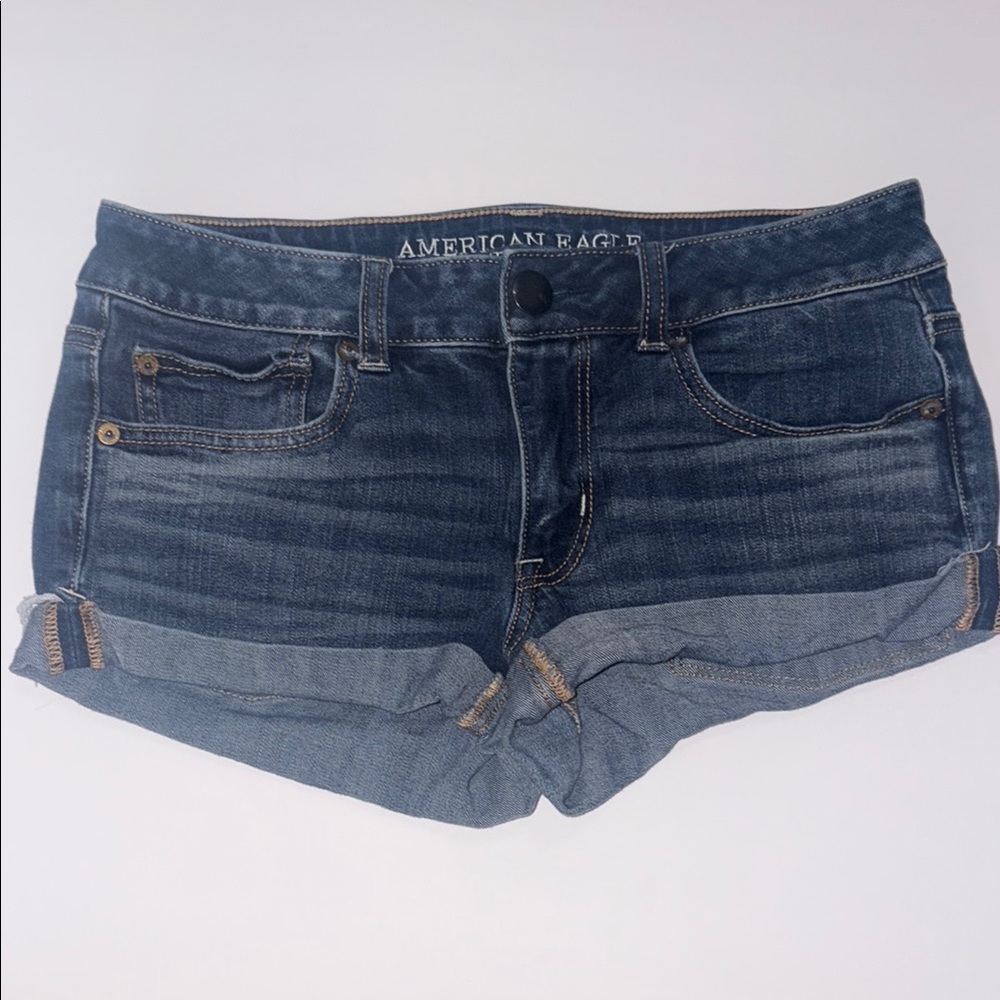 American Eagle Outfitters Super stretch Dark Blue Jean Shorts